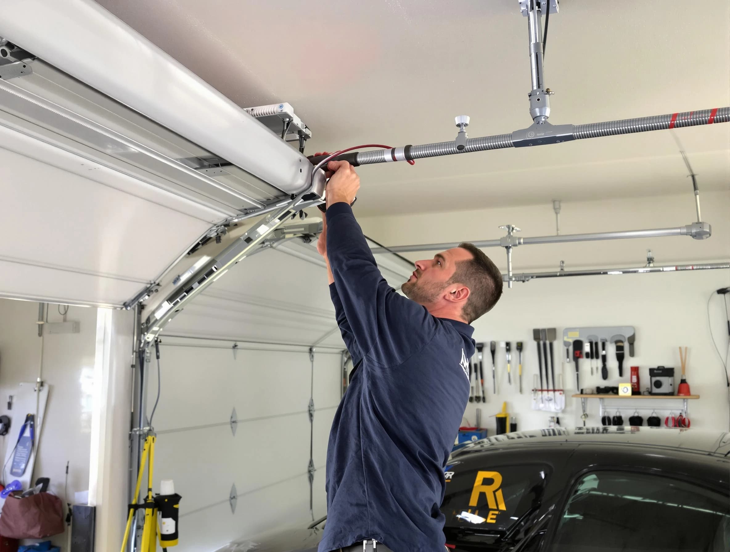 Meadow Lake Garage Door Repair technician performing garage door cable repair in Meadow Lake