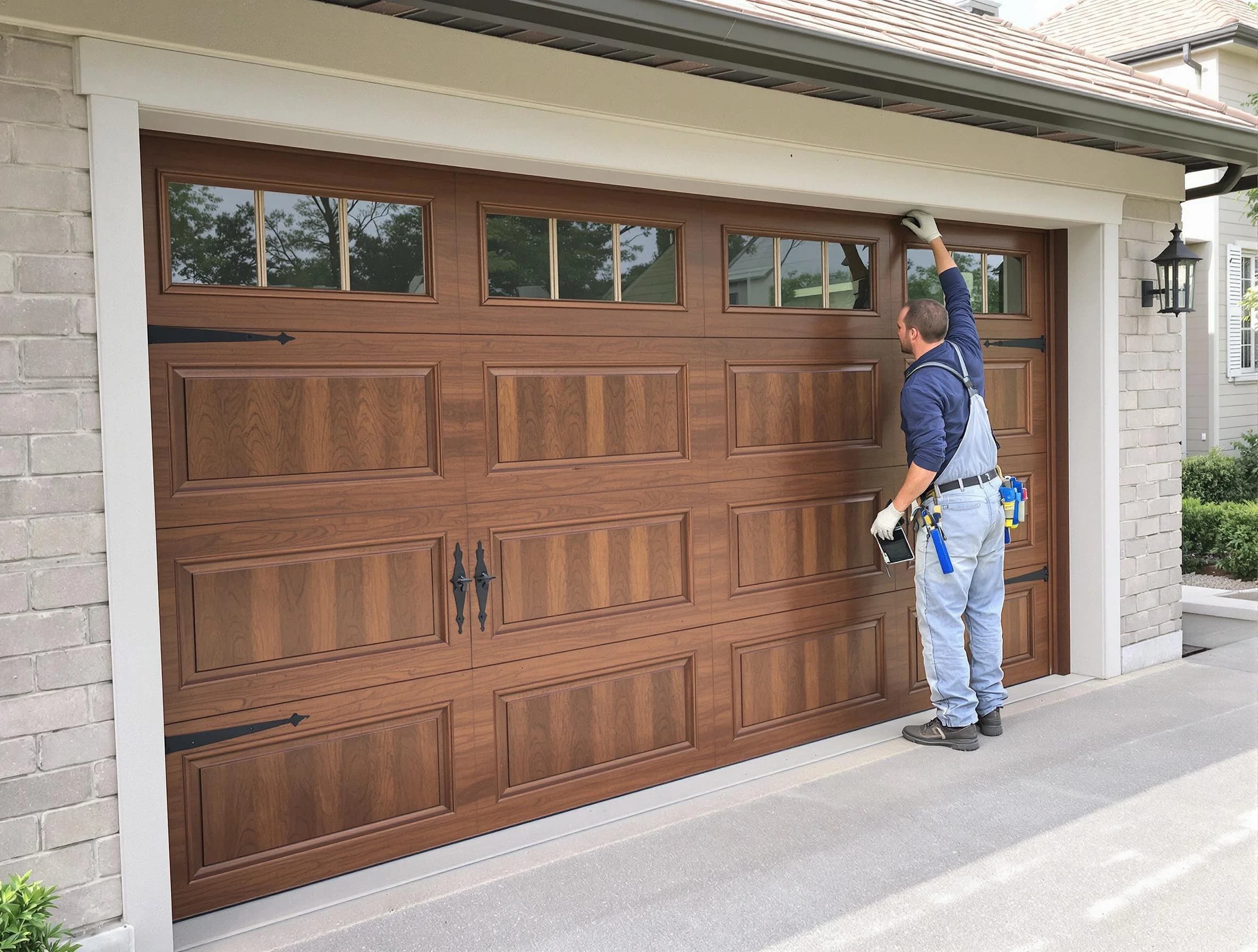 Custom garage door showcase by Meadow Lake Garage Door Repair in Meadow Lake