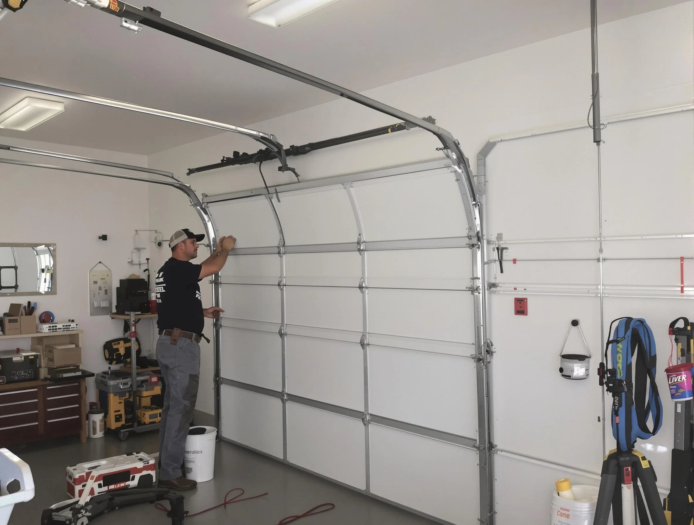 Meadow Lake Garage Door Repair team installing new garage door in Meadow Lake