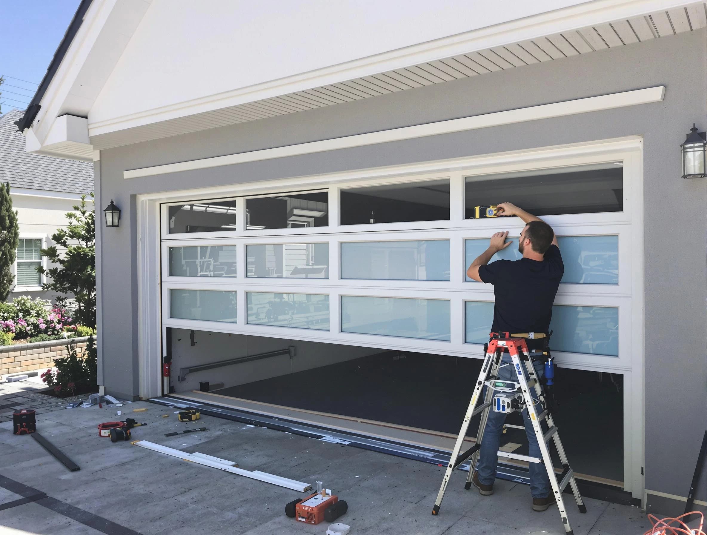 Meadow Lake Garage Door Repair team performing garage door replacement in Meadow Lake
