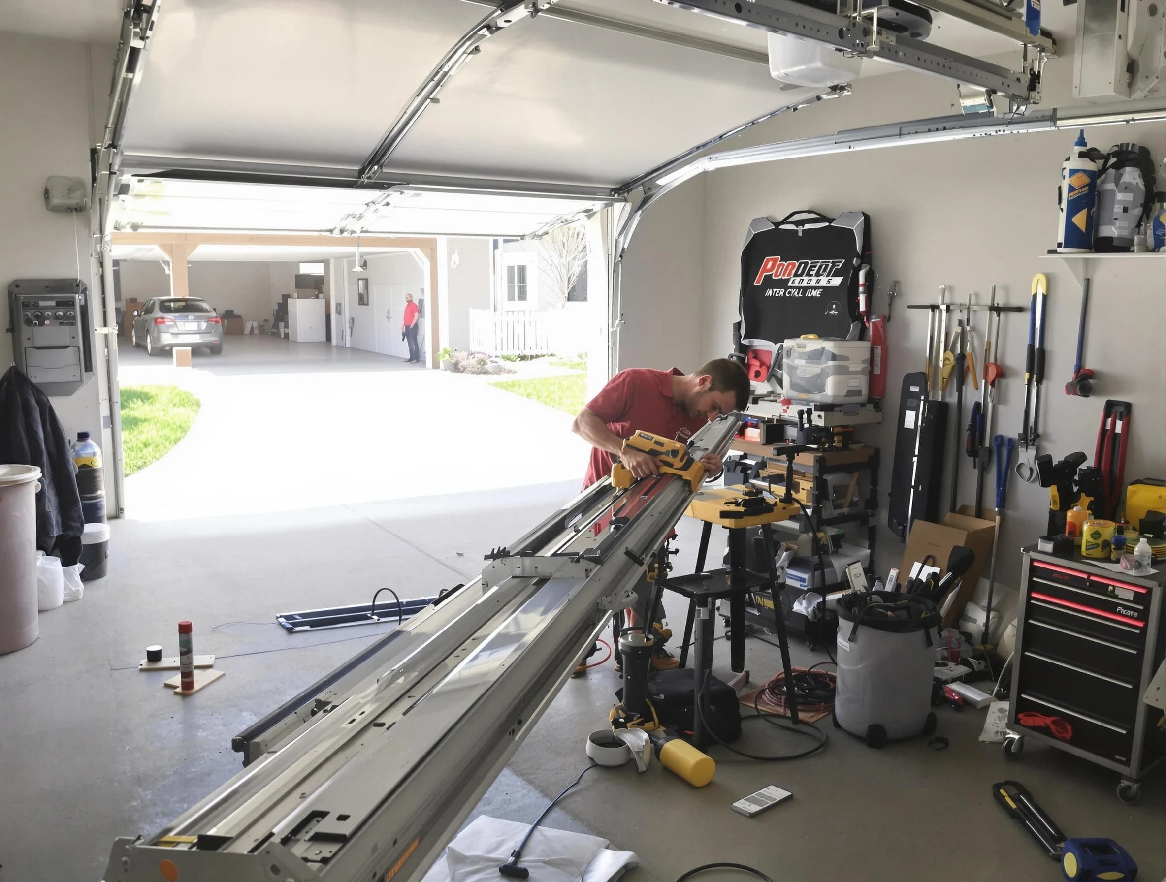 Meadow Lake Garage Door Repair expert performing track repair in Meadow Lake