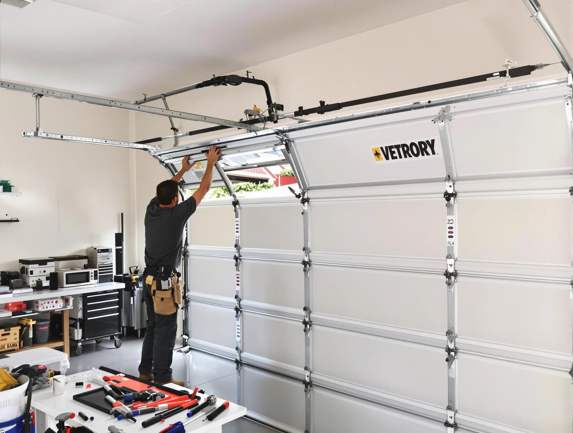 Meadow Lake Garage Door Repair technician performing section replacement in Meadow Lake