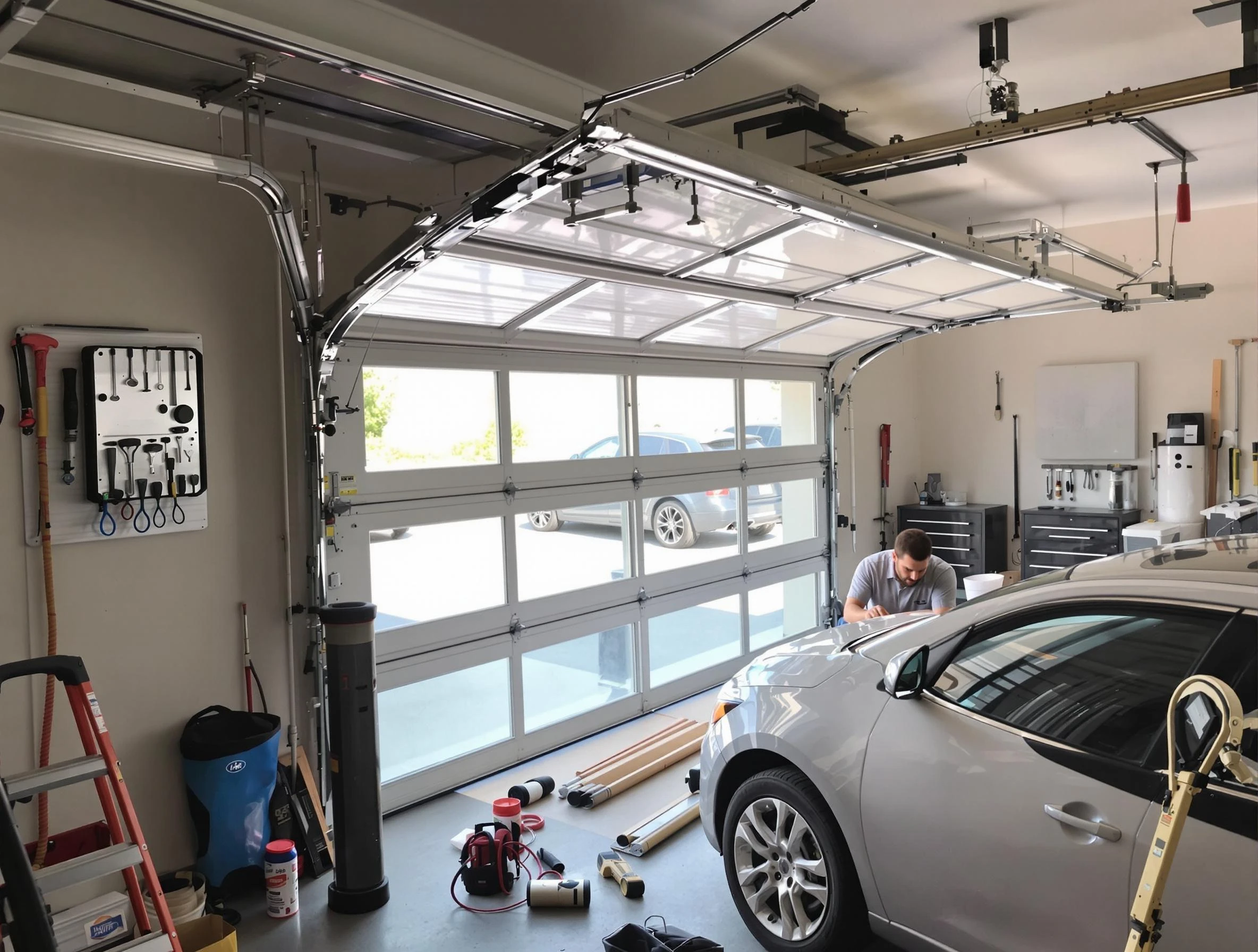 Garage door noise reduction service by Meadow Lake Garage Door Repair in Meadow Lake